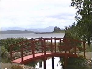 Duart castle from Japanese garden