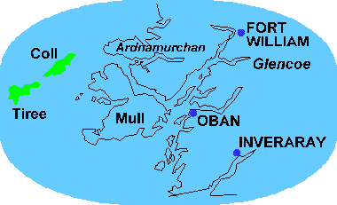 Map of Tiree's location