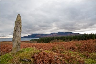 Standing stone on Isle of Jura, Scotland
